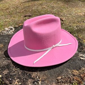 Bailey 100% Wool Felt Ranger Cowgirl Western Hat Pink Size L Barbie Concert